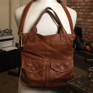 Vintage leather fossil